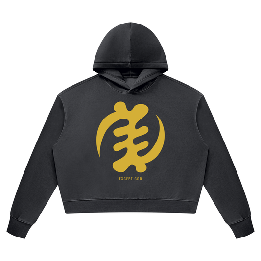 Gye Nyame Women’s Vintage Wash Heavyweight Hoodie — Except God