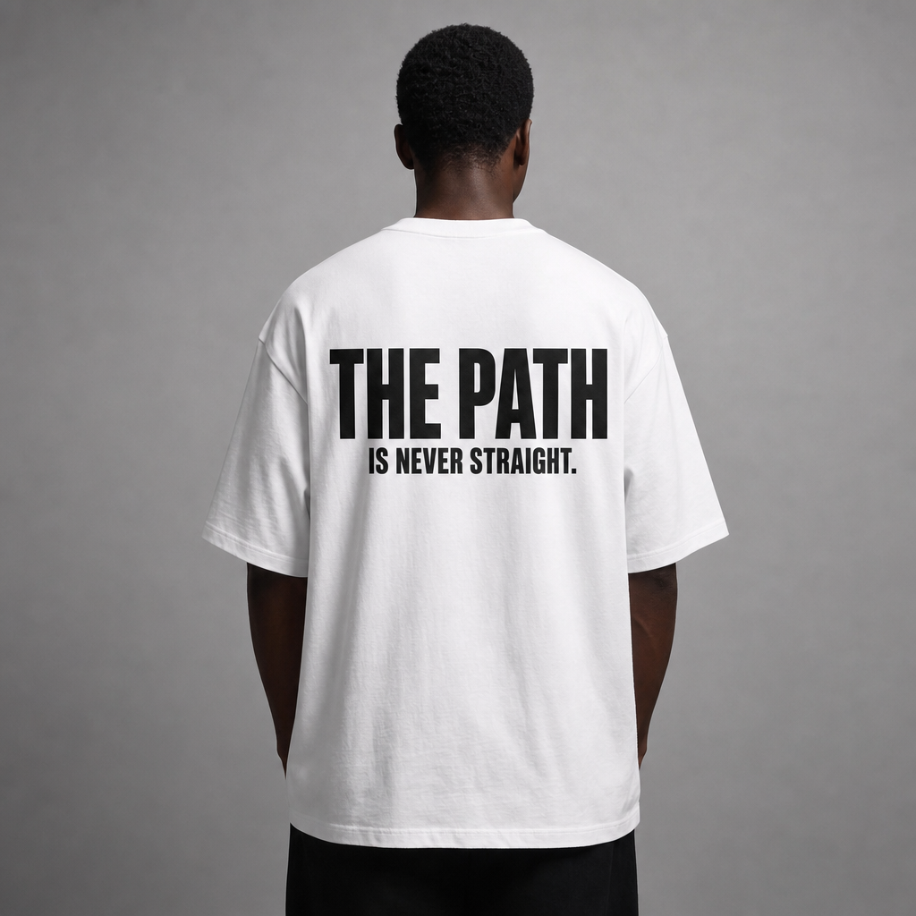 The Path Is Never Straight Oversized Tee — The Path Is Never Straight