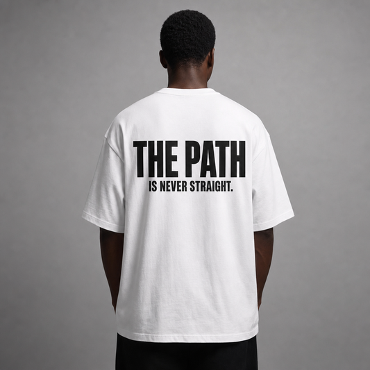 The Path Is Never Straight Oversized Tee — The Path Is Never Straight